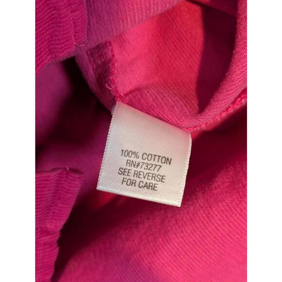 Croft & Barrow Corduroy Button Up Long Sleeve Shirt Womens Large Pink - Picture 4 of 6